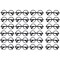 24 Pack Nerd Glasses Party Supplies, Round Black Wizard Glasses for Cosplay, Costumes